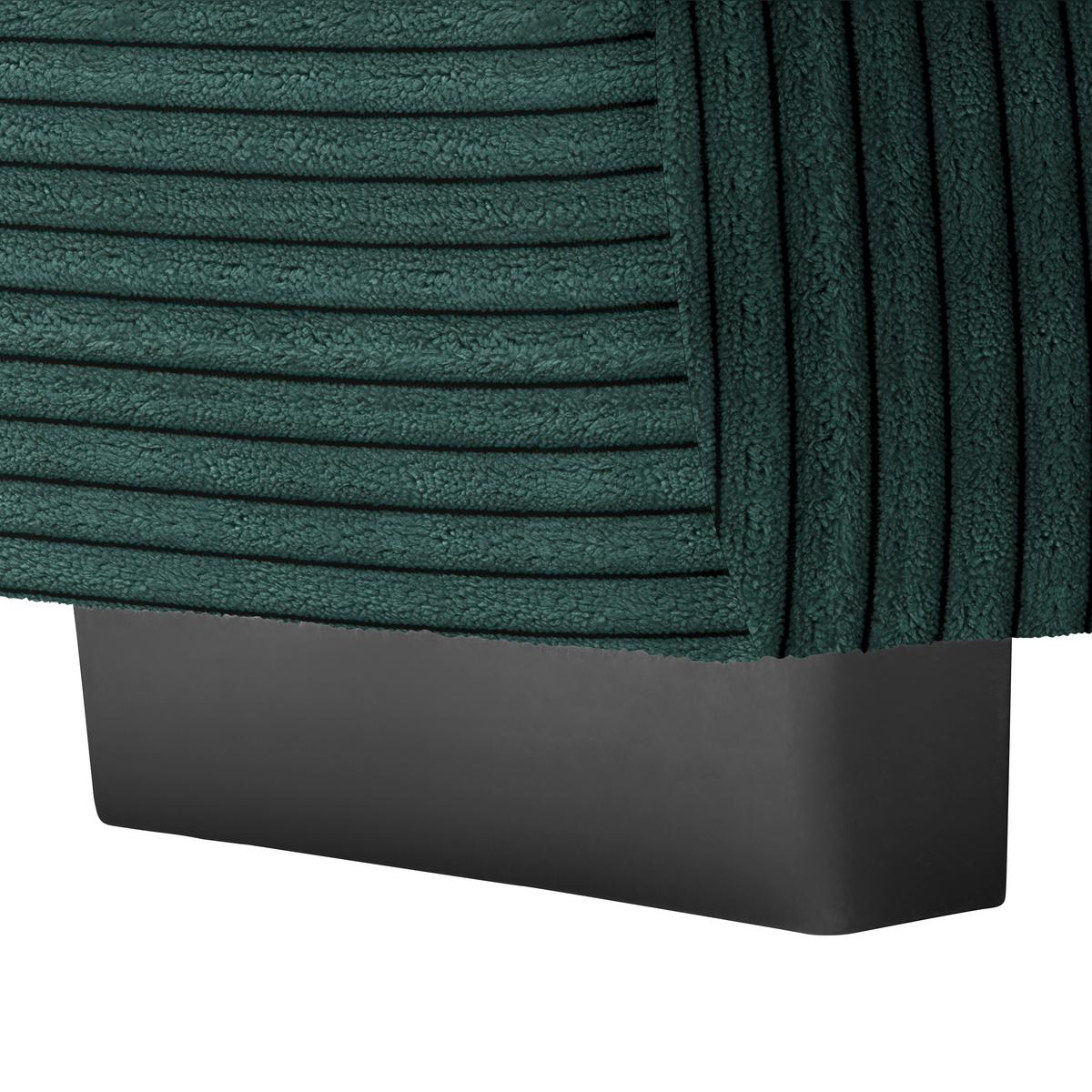 Wohnlandschaft Vivo Dunkelgrün - Dunkelgrün/Schwarz, MODERN, Kunststoff/Textil (179/63/317cm) - Based