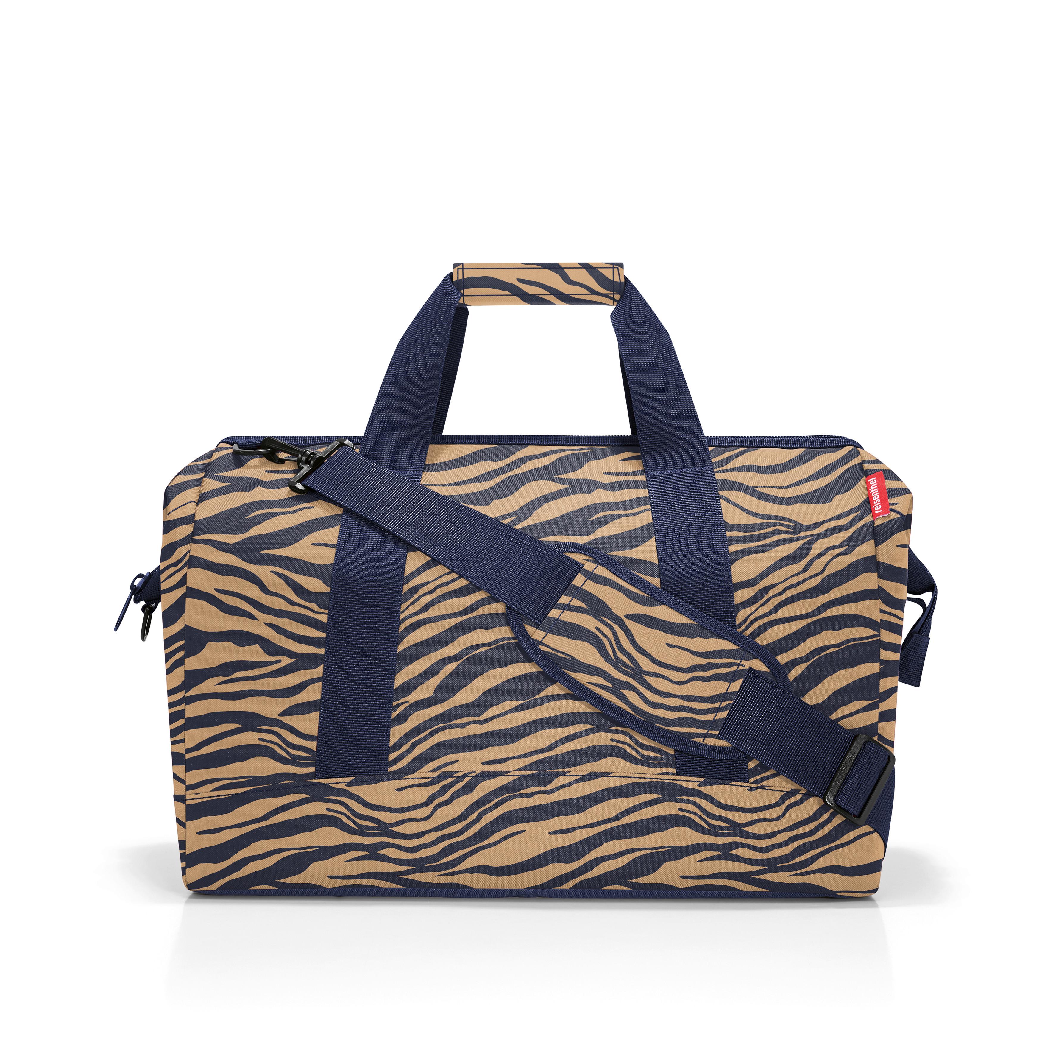 TORBA PODRÓŻNA MT4115 - ciemnoniebieski/beżowy, Basics, tkanina (48/39,5/29cm) - Reisenthel