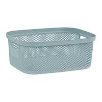 Aufbewahrungskörbchen Stine L Blau ca. 12l - Blau, Modern, Kunststoff (38/28,5/15cm)