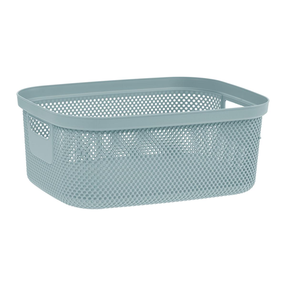 Aufbewahrungskörbchen Stine L Blau ca. 12l - Blau, Modern, Kunststoff (38/28,5/15cm)