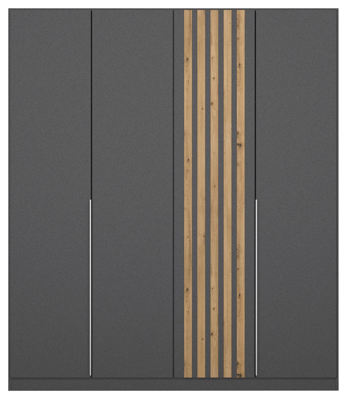 Ormar S Klasičnim Vratima Lamella - siva/hrast Artisan, Moderno, drvni materijal/metal (181/210/54cm) - Modern Living