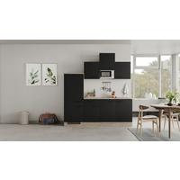 Kuhinjski Blok Capri, Črna, Hrast - črna/barve hrasta, Moderno, kovina/leseni material (210cm) - FlexWell