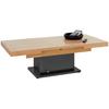 SOFFBORD 2IN1 III - svart/ekfärgad, Modern, metall/trämaterial (133-170/51,5-77,5/80cm) - Mömax