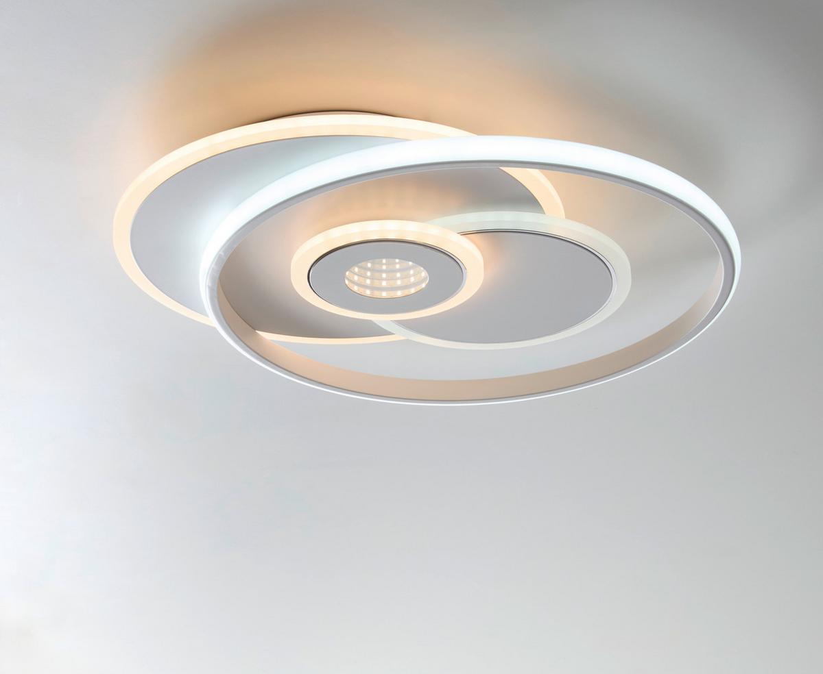 LAMPA SUFITOWA LED LUCCA - biały, Trend, tworzywo sztuczne/metal (50,3/42,5/6cm) - Novel