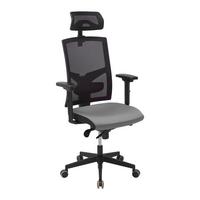 Chefsessel Boss Grau/Schwarz - Schwarz/Grau, MODERN, Kunststoff/Textil (64/142/64cm) - Mömax