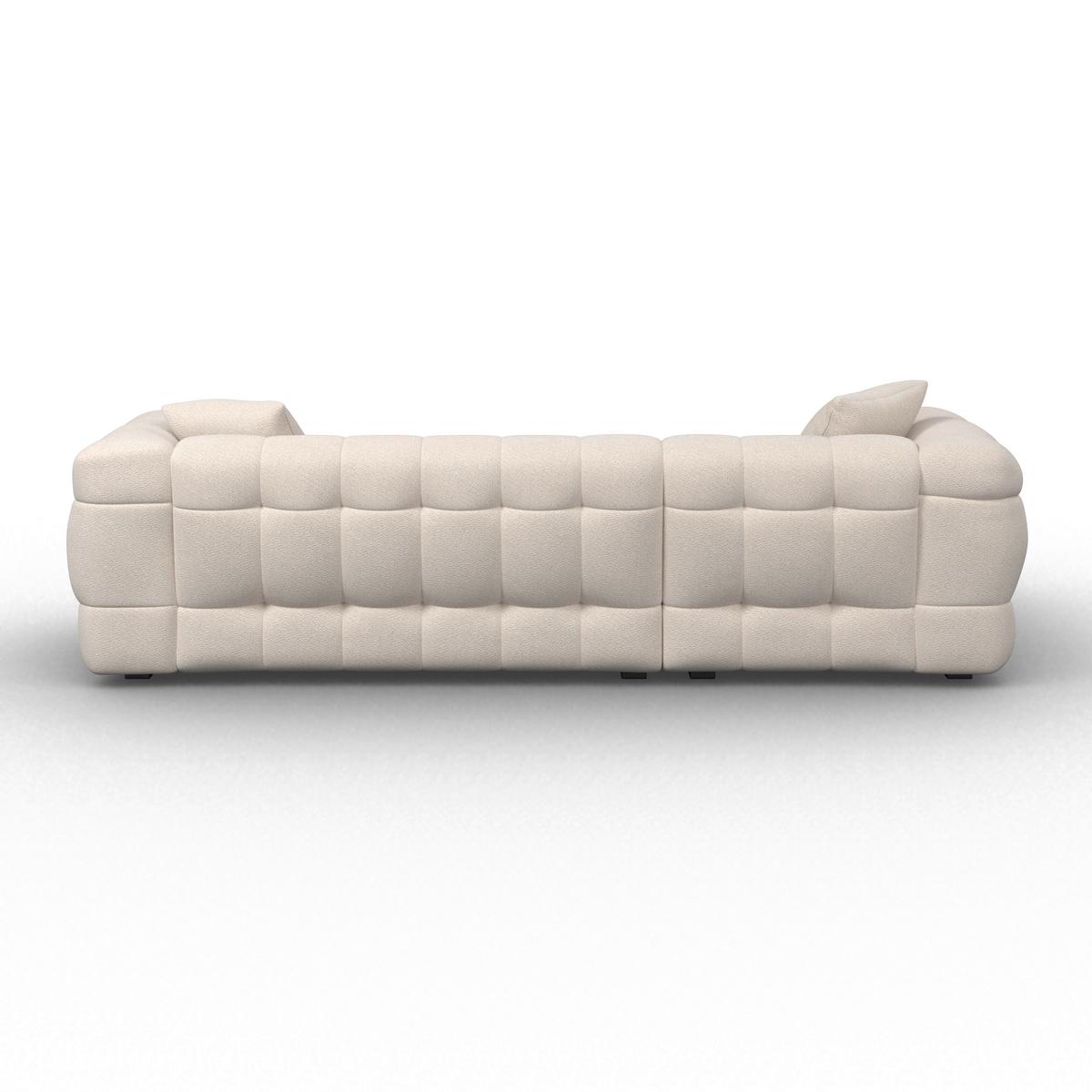 Sarokgarnitúra Magda - krémszínű/natúr színű, Modern, műanyag/textil (268/71/157cm) - Bessagi Home