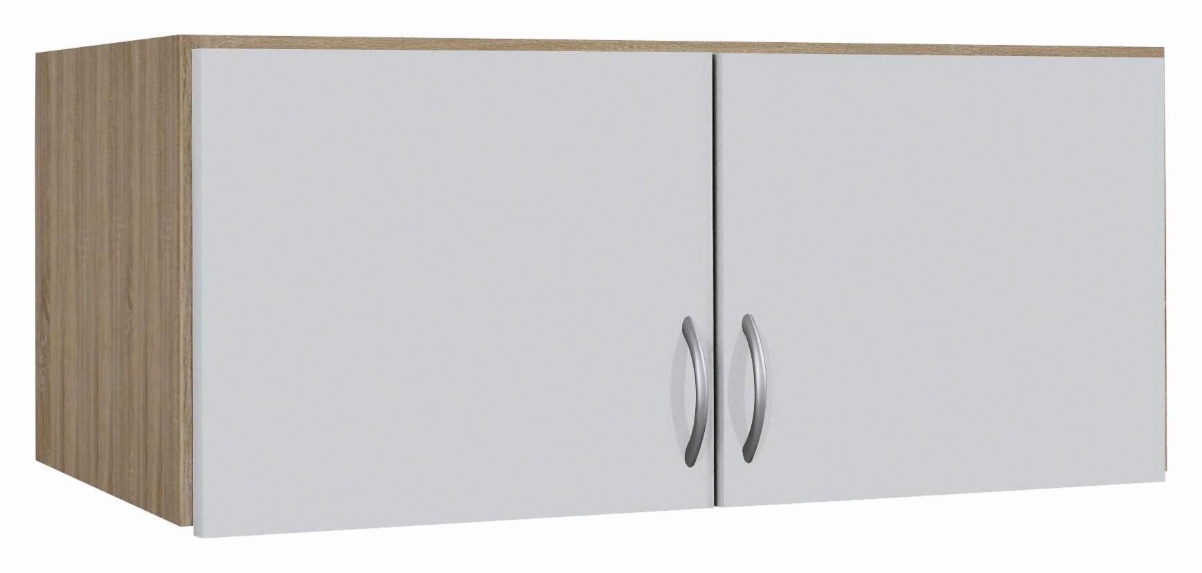 Nastavek Za Omaro Case, Bela, Barva Hrasta - srebrne barve/bela, Design, umetna masa/leseni material (91/39/54cm) - Boxxx