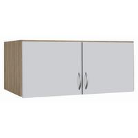 Nastavek Za Omaro Case, Bela, Barva Hrasta - srebrne barve/bela, Design, umetna masa/leseni material (91/39/54cm) - Boxxx