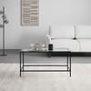 SOFFBORD LEON - svart/transparent, Modern, metall/glas (80/40/40cm) - Mömax
