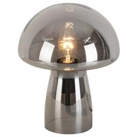Tischleuchte Schwami Grau/Schwarz max. 25 Watt - Transparent/Schwarz, MODERN, Glas/Kunststoff (18/23cm) - Modern Living