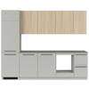 Küchenblock Milino o. Geräte Eichefarben - Eichefarben/Graphitfarben, Basics, Holzwerkstoff/Kunststoff (285cm) - Visiona