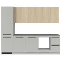 Küchenblock Milino o. Geräte Eichefarben - Eichefarben/Graphitfarben, Basics, Holzwerkstoff/Kunststoff (285cm) - Visiona