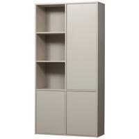 Mehrzweckschrank Meggy Grau B: 108 cm - Grau, Design, Holz (108/215/40cm) - Livetastic