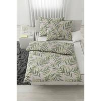 Posteljnina Stitched Leaves Xxl - zelena/bež, tekstil (200/200cm) - Modern Living