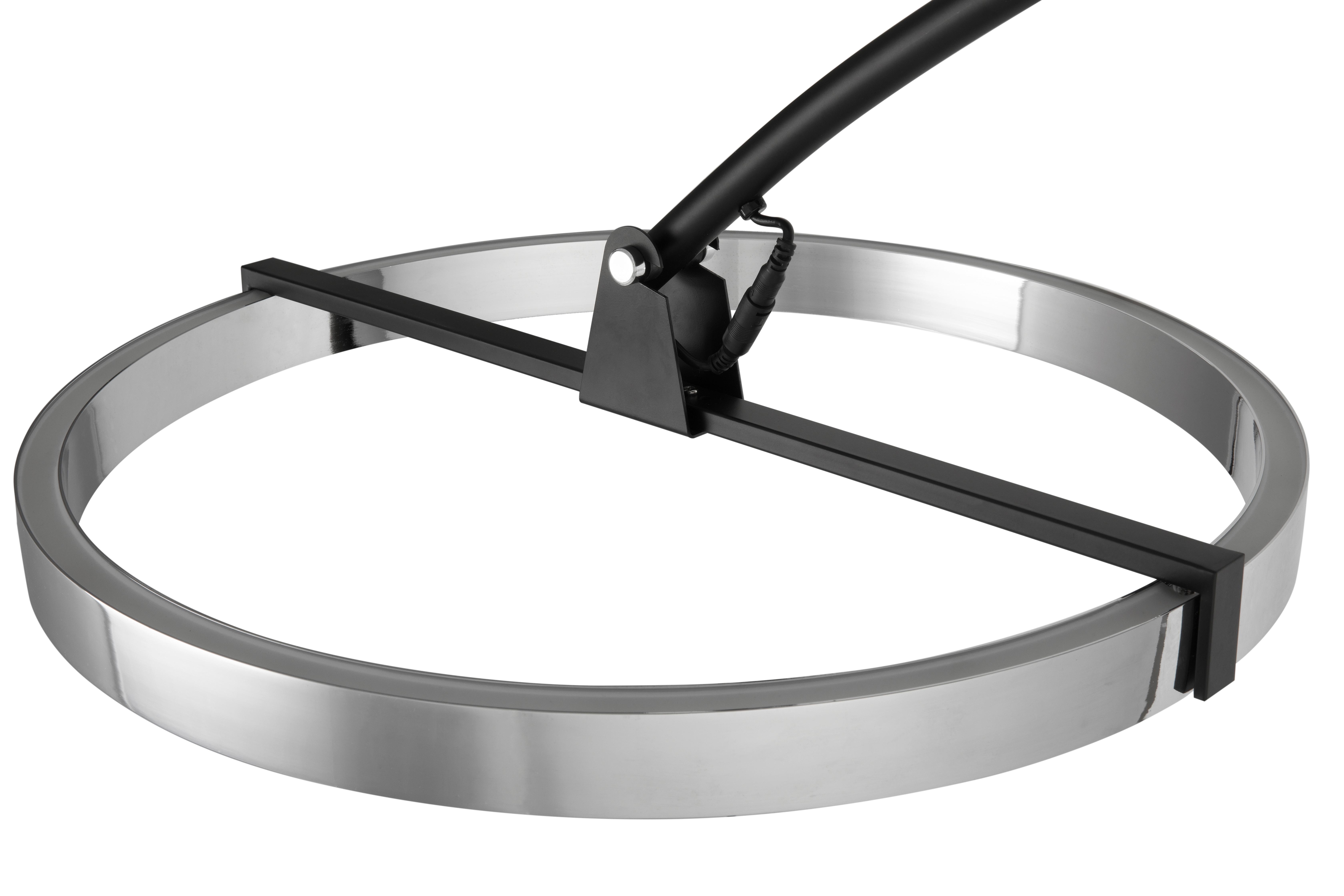 LAMPA STOJĄCA LED DRITO - przejrzysty/czarny, Trend, tworzywo sztuczne/metal (203/50/205,5cm) - Dieter Knoll