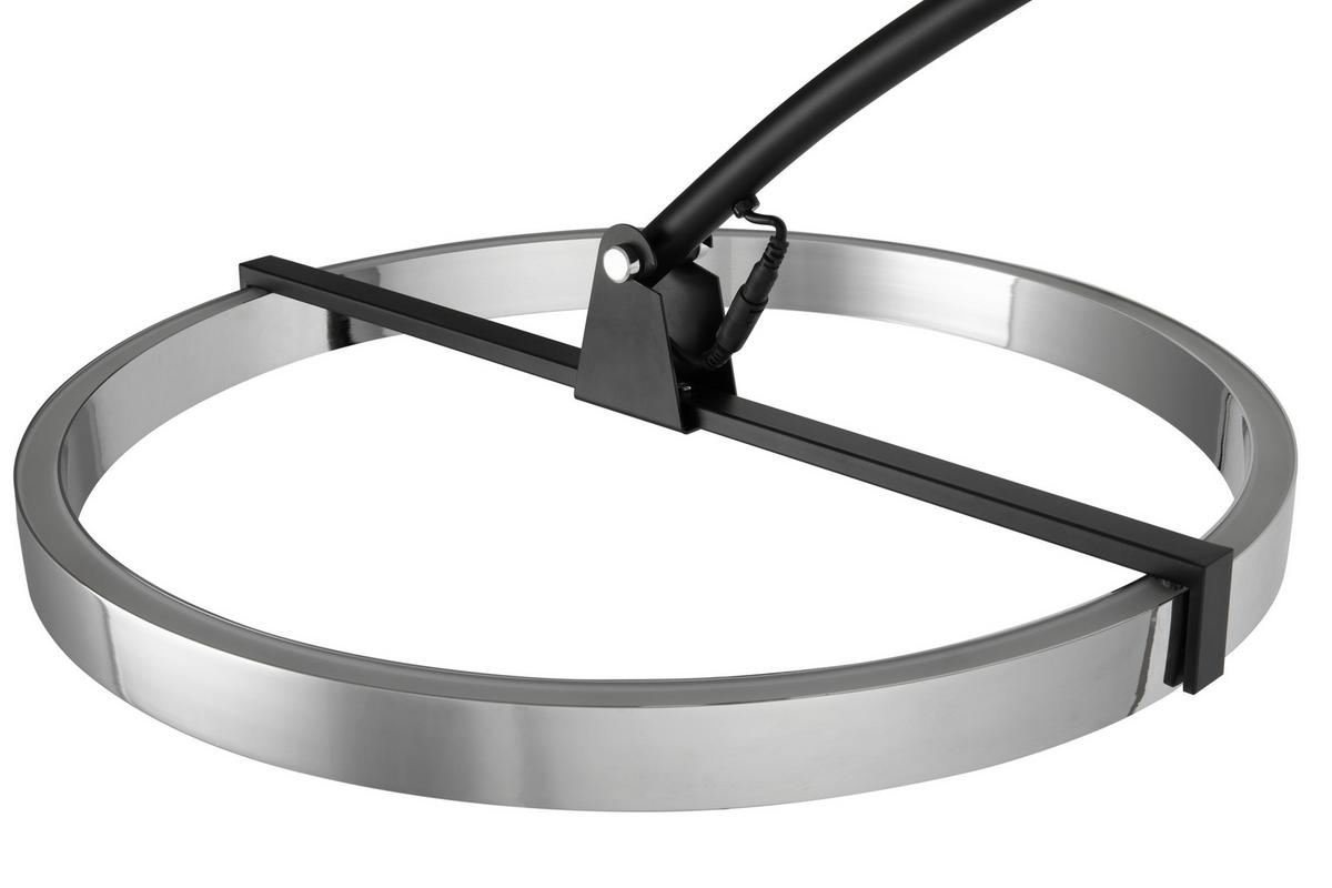 LAMPA STOJĄCA LED DRITO - przejrzysty/czarny, Trend, tworzywo sztuczne/metal (203/50/205,5cm) - Dieter Knoll