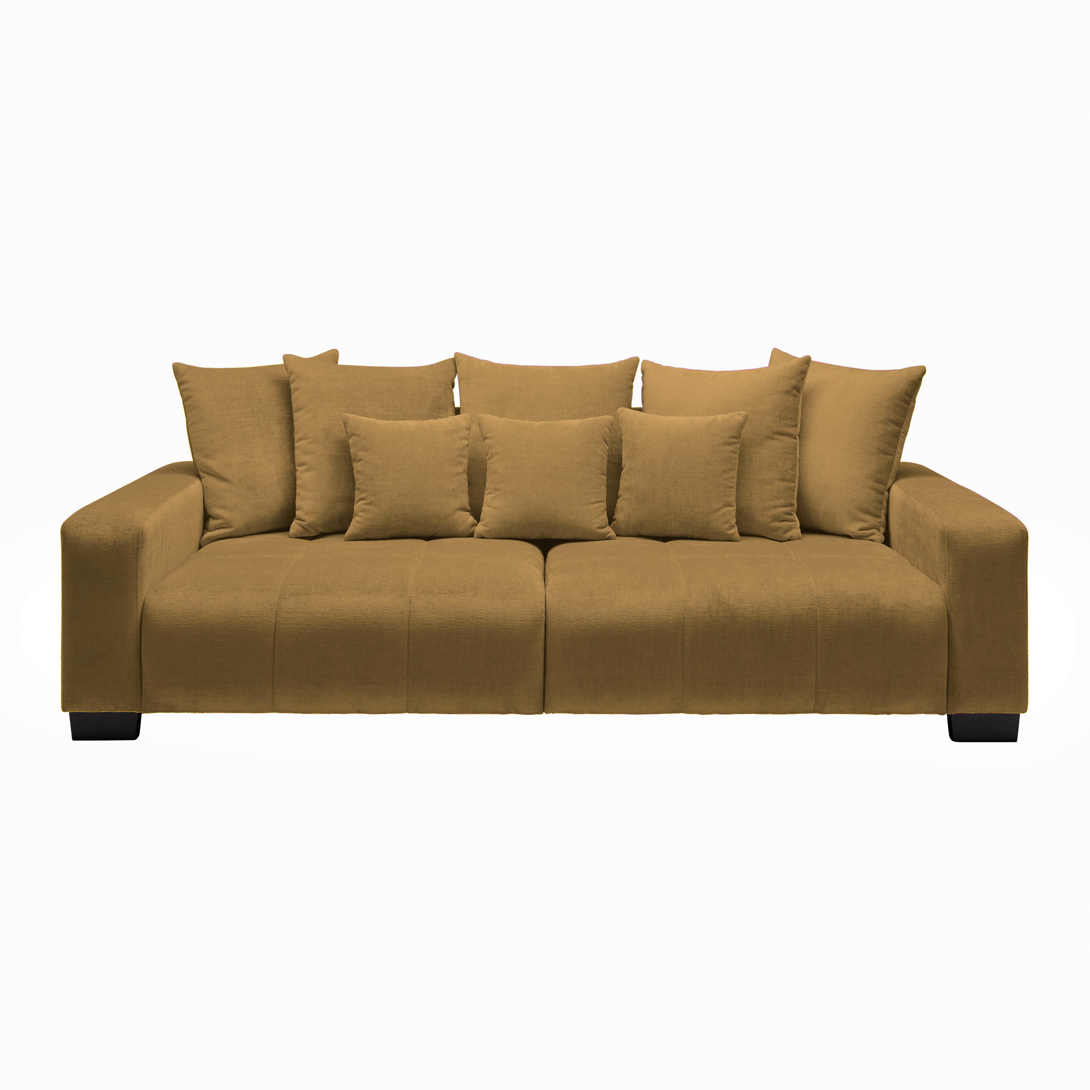 Bigsofa Matteo Honigfarben - Schwarz/Honig, MODERN, Holz (246l) - Based