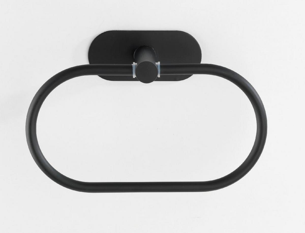 Suport pentru prosop Orea Black - negru, Modern, metal (20,5/12,5/7,5cm) - Wenko