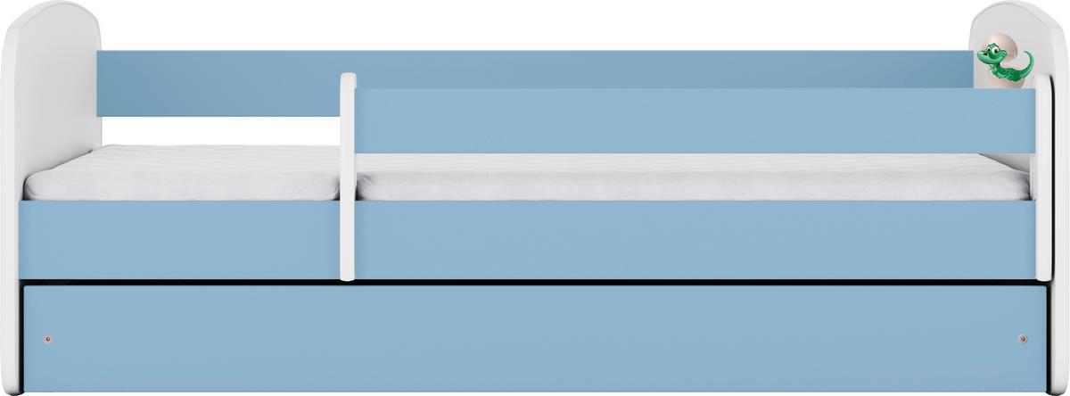 Otroška Postelja Babydreams, Bela, Modra, 80x160cm - modra/bela, Moderno, tekstil/leseni material (80/160cm) - MID.YOU