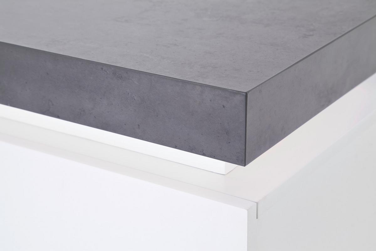 KOMODA NISKA ATLANTA - biały/ciemnoszary, Design, materiał drewnopochodny (175/48/40cm)