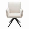 STOL MED ARMSTÖD ROSALIA - beige/svart, Modern, metall/trä (65/87,5/61,5cm) - Bessagi Home