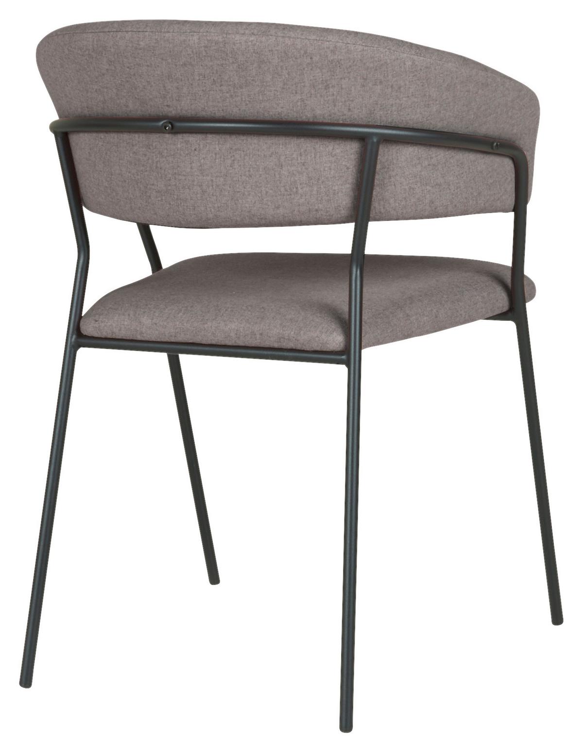 Armlehnstuhl Alice Dunkelgrau - Dunkelgrau/Schwarz, Modern, Holz/Textil (53/80/59cm) - Mömax