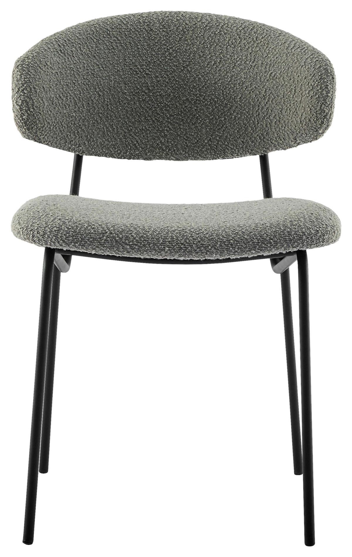 STUHL BLOOM -TREND- - Schwarz/Grau, Modern, Holz/Textil (50/80/57cm) - Mömax