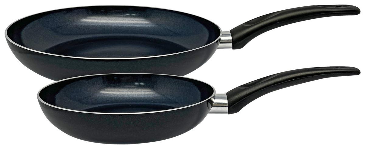 Pfannenset Loki in Schwarz 2-teilig - Schwarz, KONVENTIONELL, Kunststoff/Metall - Based