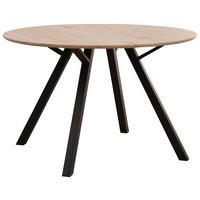 Jedilna Miza Arno 120 - črna/hrast artisan, Moderno, kovina/leseni material (120/76/120cm) - Mömax