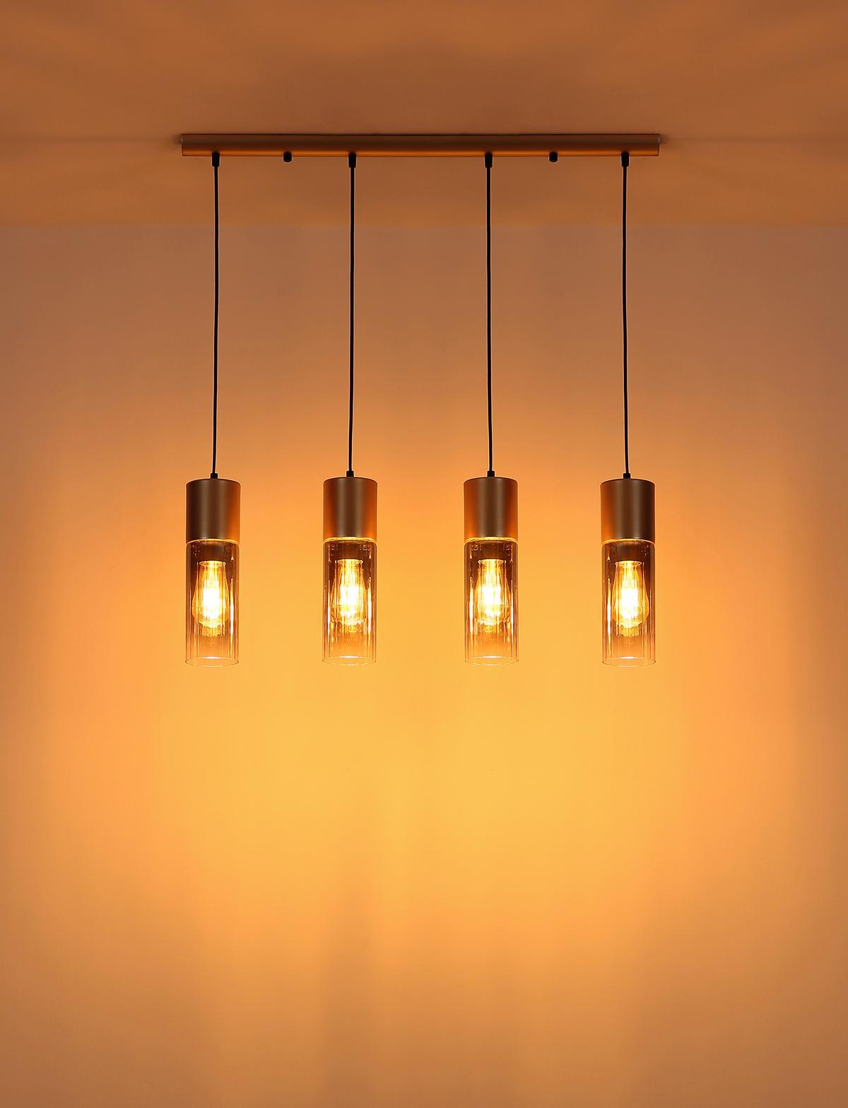 Viseća Svjetiljka Annika - siva/cappuccino, Design, staklo/metal (80/9/156cm) - Globo