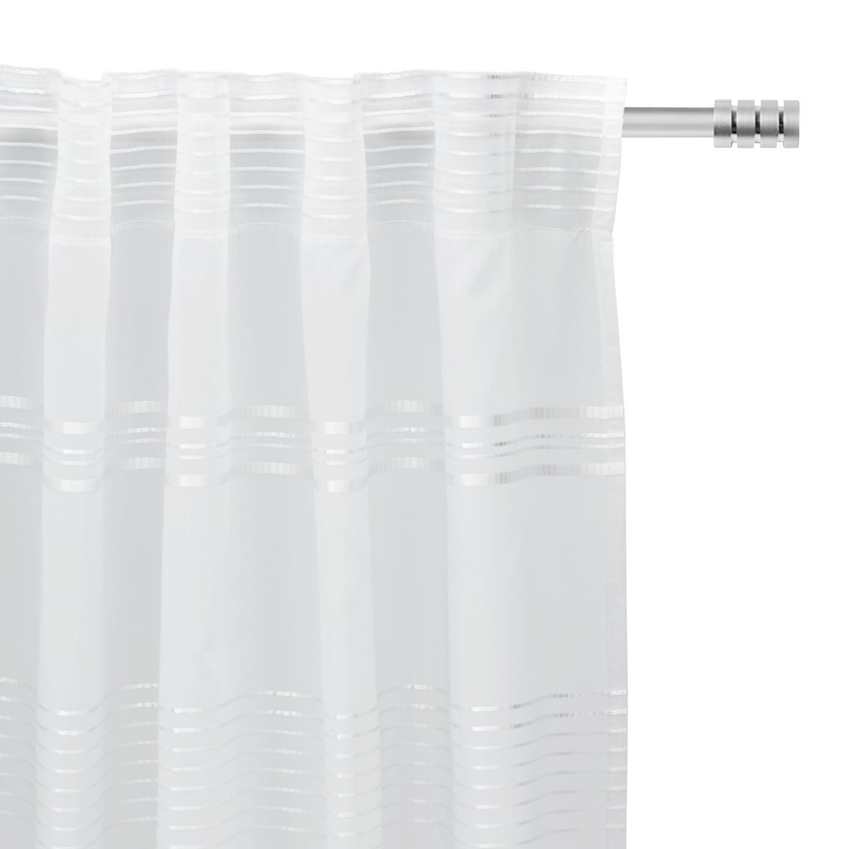 Perdea prefabricată Louis - alb, Konventionell, textil (140/245cm) - Modern Living