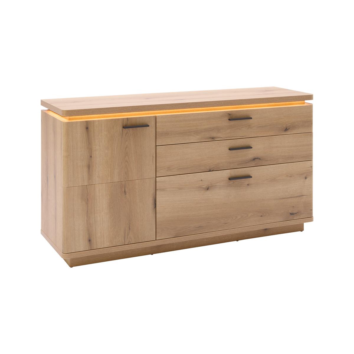 Sideboard Alameda Eichefarben - Eichefarben/Anthrazit, MODERN, Holzwerkstoff/Metall (150/81/44cm) - Mömax