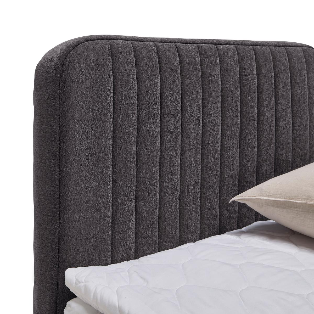 Boxbett Livetto Anthrazit ca. 140x200cm - Anthrazit/Schwarz, KONVENTIONELL, Holzwerkstoff/Textil (140/200cm) - Mömax