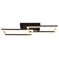 LED-Deckenleuchte Sapena Klar/Schwarz max. 20 Watt - Klar/Schwarz, Design, Kunststoff/Metall (61,5/19,5/9,3cm) - Globo