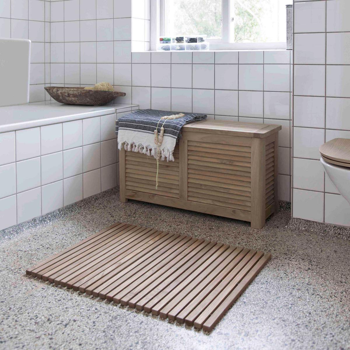 Truhe Classic 5056000 - Teakfarben, Romantik / Landhaus, Holz (90/48/30cm) - MID.YOU