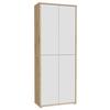 Ormar Za Cipele Alice - siva/hrast Artisan, Moderno, drvni materijal/plastika (74,5/191,9/34,9cm) - Modern Living