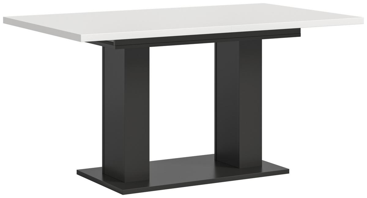 Ausziehtisch Marlon ca. 150-190 cm Weiß/Grau - Weiß/Grau, KONVENTIONELL, Holzwerkstoff (150-190/90/76cm) - MID.YOU