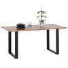 Jedilna Miza Mundra, Masivno, 160x90 - črna/barve akacije, Konvencionalno, kovina/les (160/76/90cm)