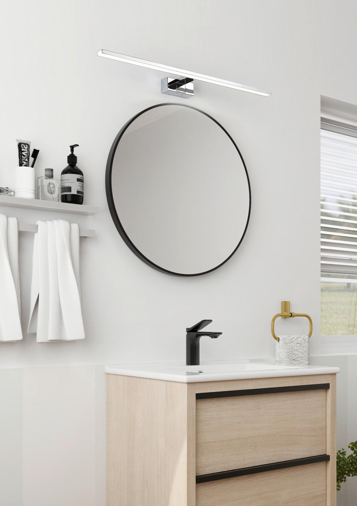 Stenska Svetilka Za Kopalnico Momu - barve kroma/barve aluminija, Moderno, kovina/umetna masa (75/12,8/5,1cm) - Mömax