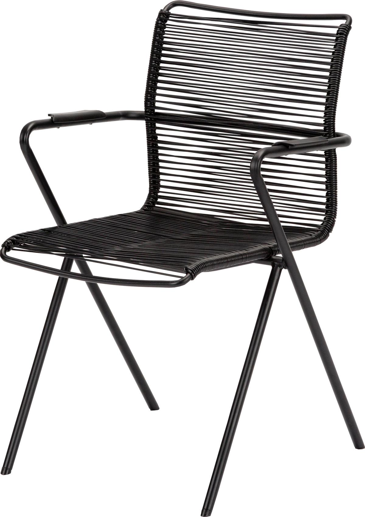 Gartengarnitur 5-tlg. Metall/Kunststoff - Anthrazit/Schwarz, Basics, Holzwerkstoff/Kunststoff (92/73/160cm) - Gardenson