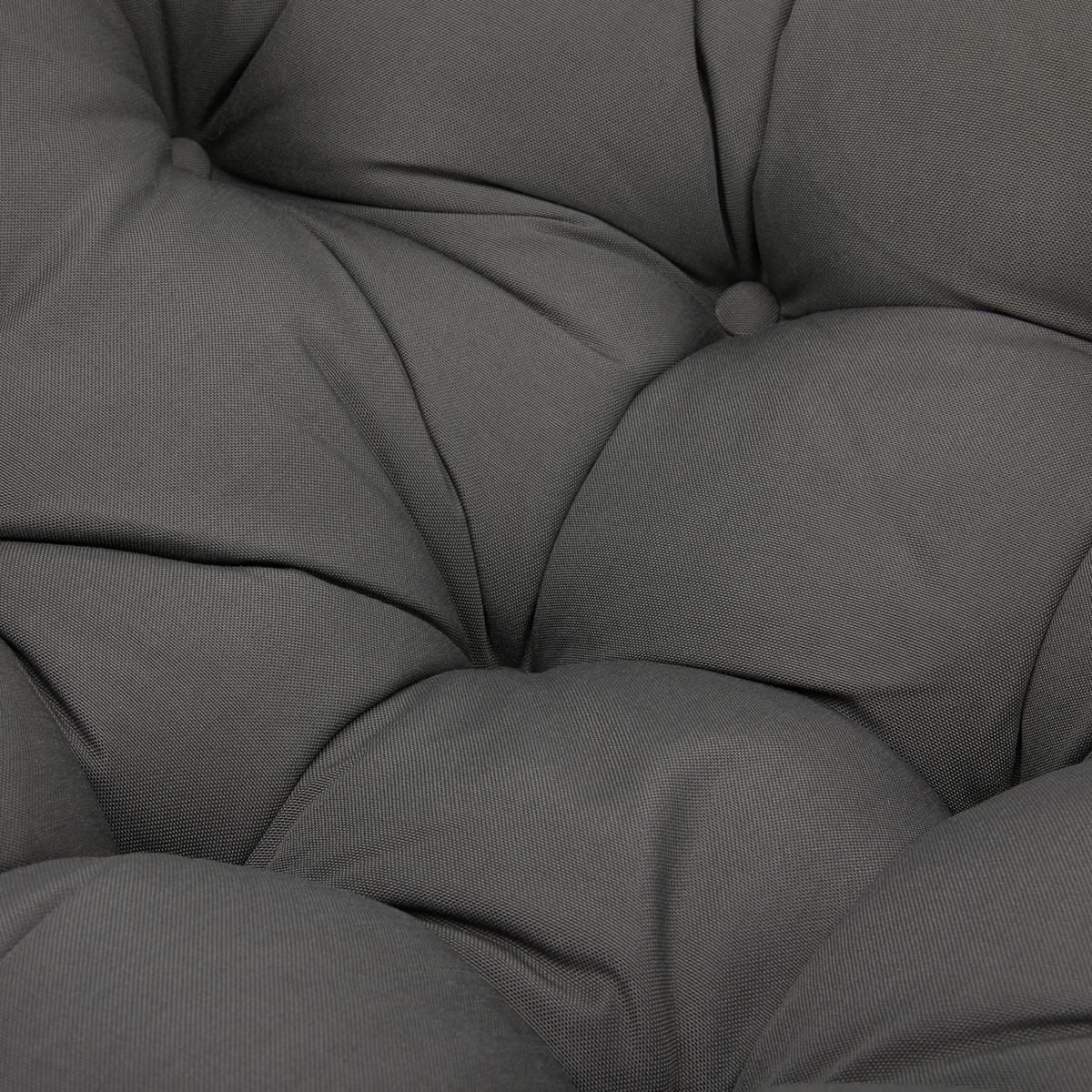 Hängesessel Caitlin Dunkelgrau aus Metall/Kunststoff/Textil - Dunkelgrau, Modern, Kunststoff/Textil (110/198/105cm) - Bessagi Garden