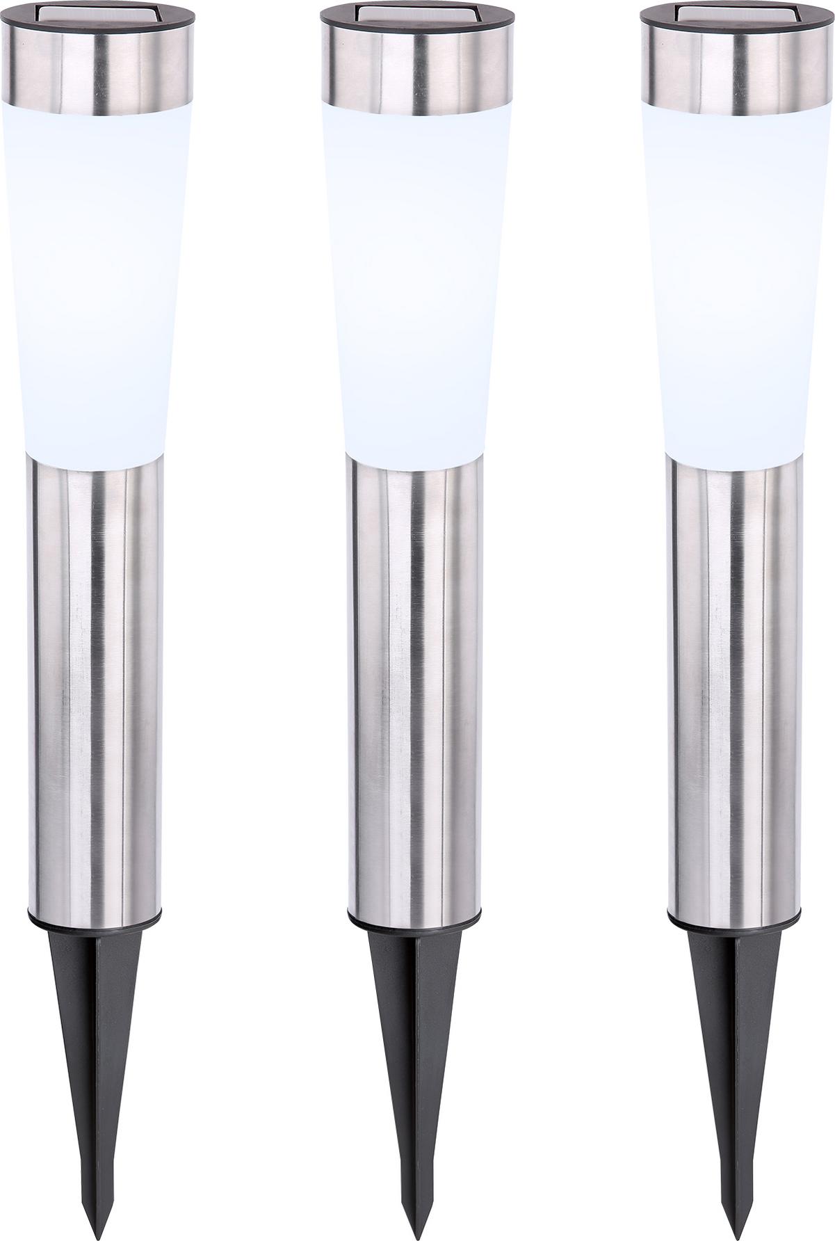 ZESTAW LAMP SOLARNYCH VISION - Basics, tworzywo sztuczne/metal (7,8/56cm) - Ambia Garden