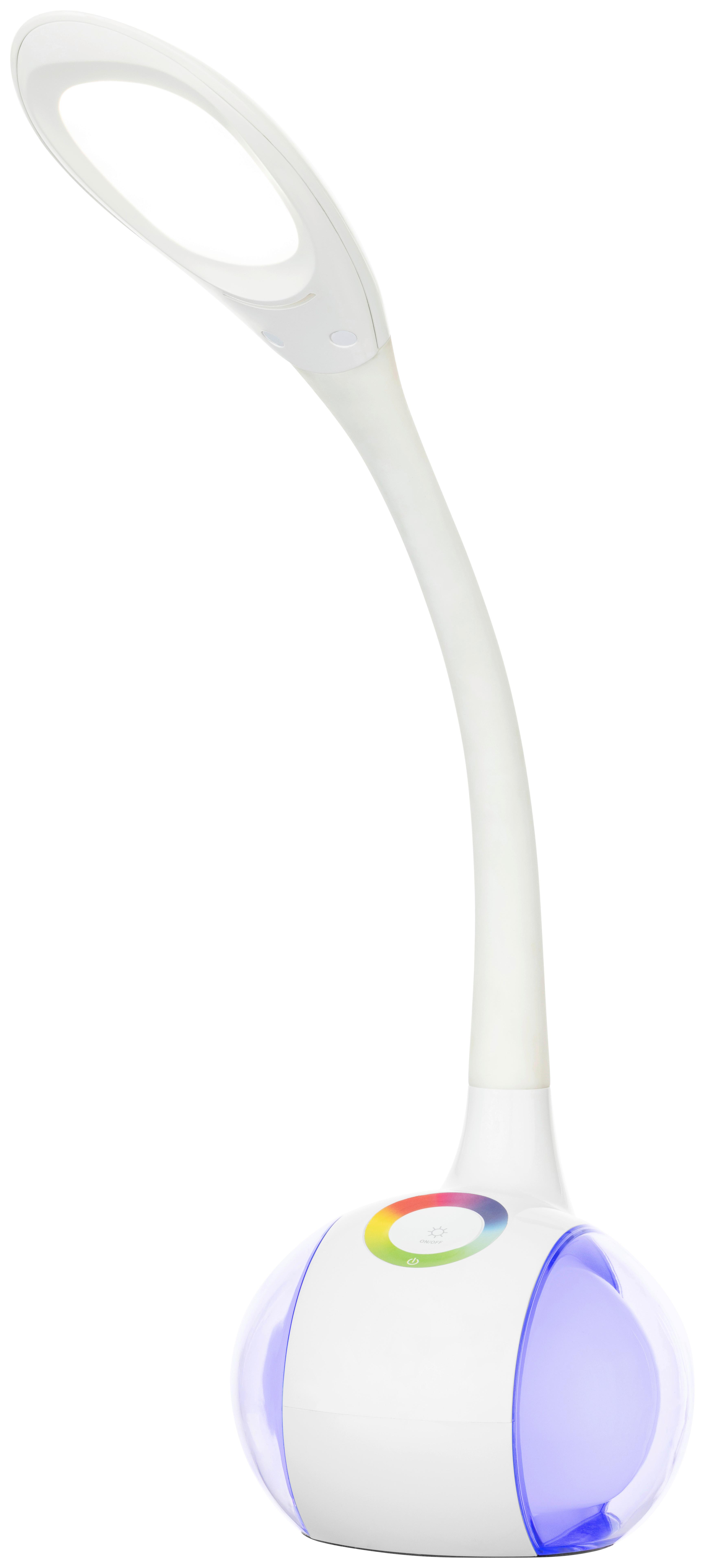 SKRIVBORDSLAMPA NIHAT - vit, Modern, plast (12,5/12,5/34cm) - Mömax