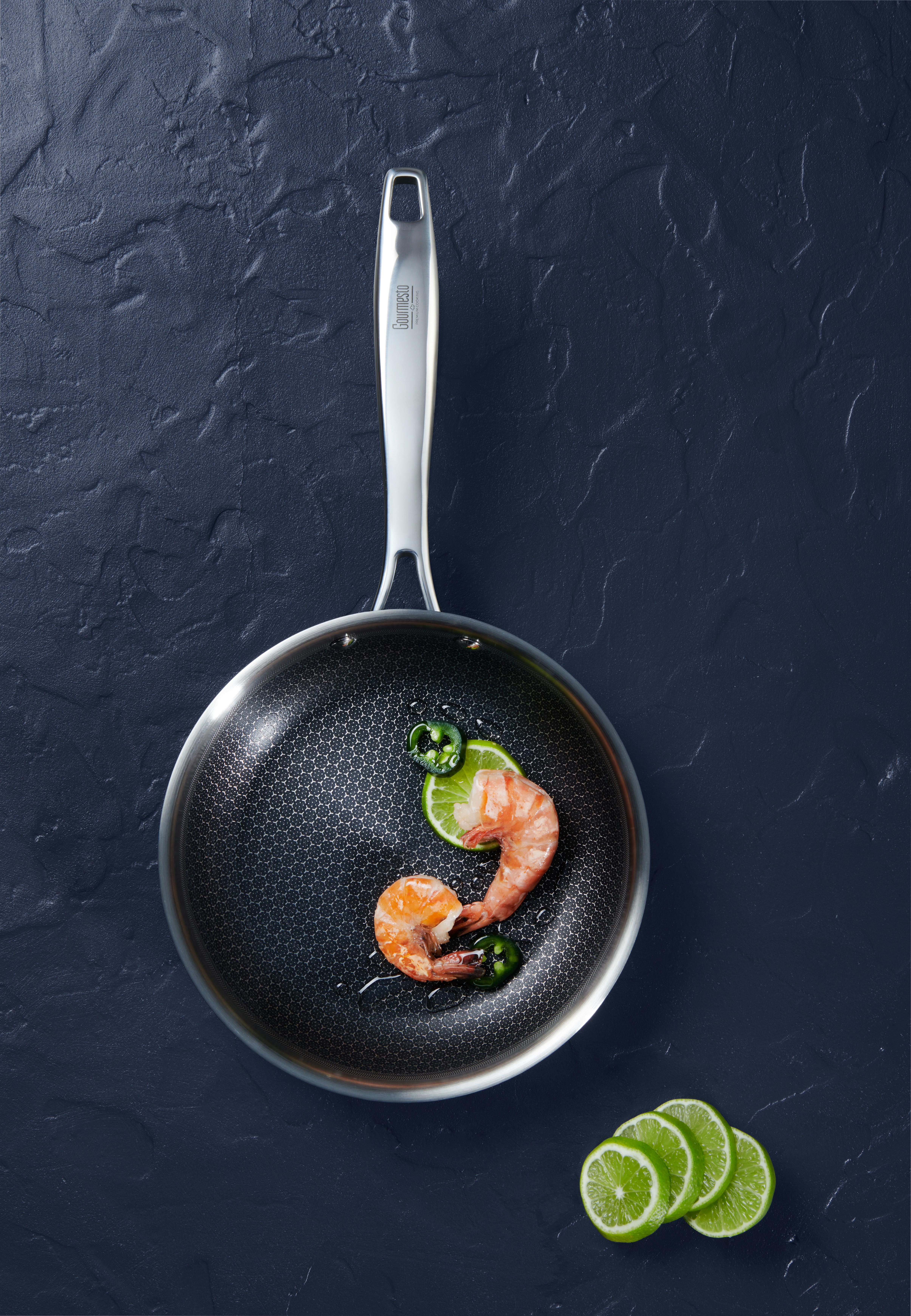 Bratpfanne Silver Line Edelstahlfarben - Edelstahlfarben, MODERN, Metall (20/4cm) - Gourmesto
