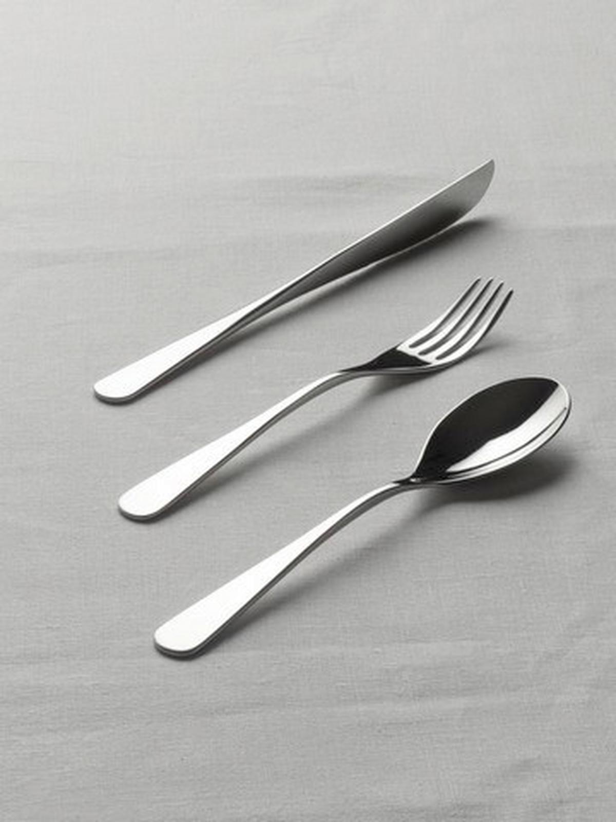 Jedilni Pribor Audrey, 16-Delni - barve nerjavečega jekla, Basics, kovina (25,5/7/5,3cm) - Pintinox