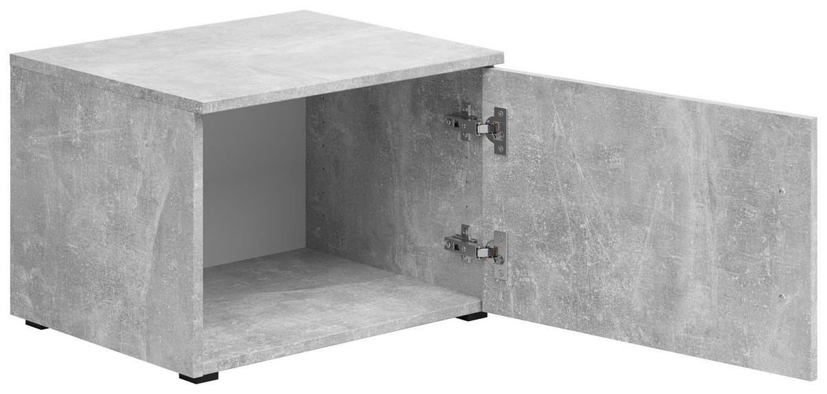 Aufsatzschrank Multistauraum Grau - Schwarz/Grau, MODERN, Holzwerkstoff/Kunststoff (50/35/40cm) - Mömax