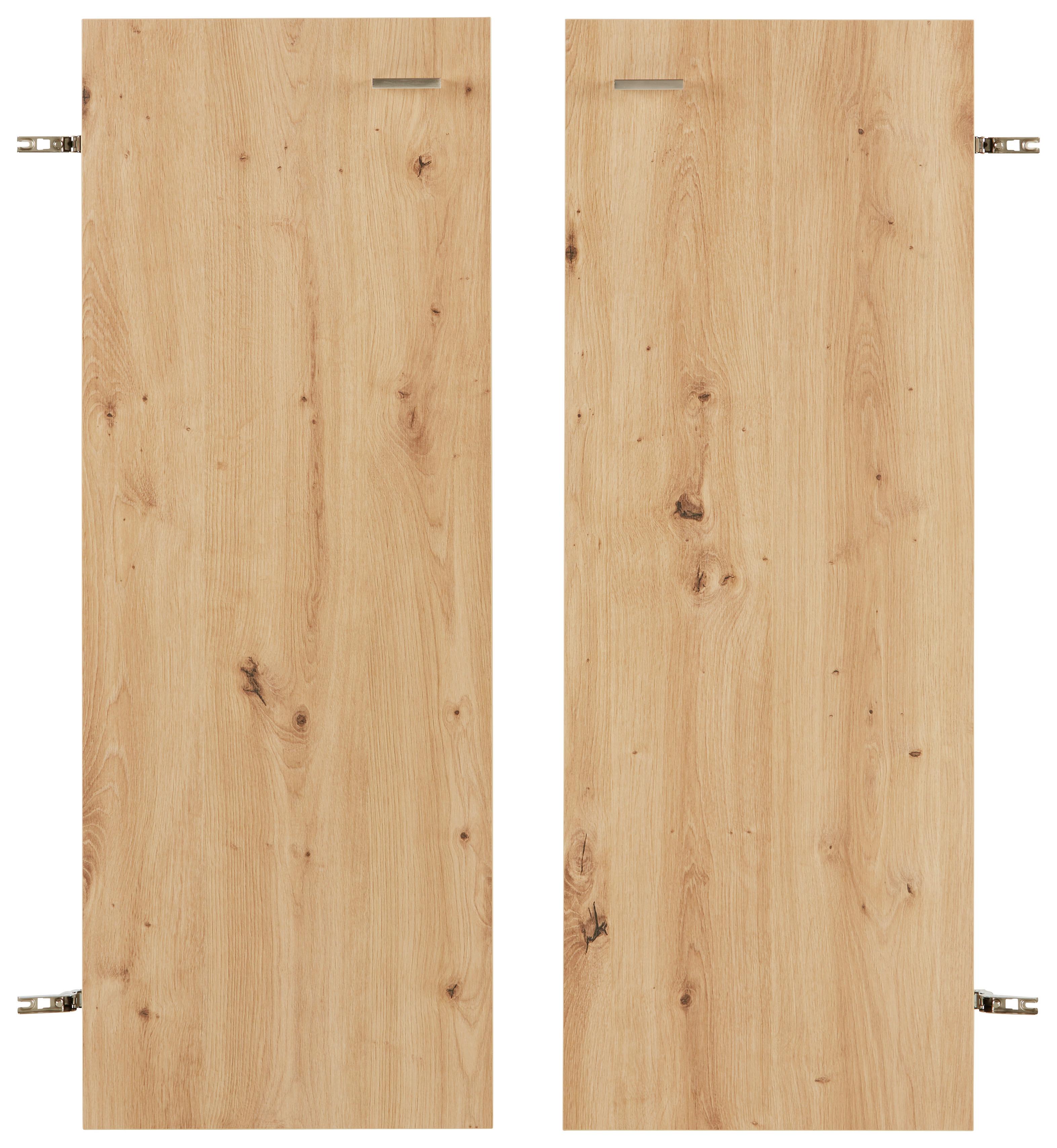 Türenset in Eichefarben - Eichefarben/Silberfarben, MODERN, Holzwerkstoff/Metall (77/104/2cm) - Mömax