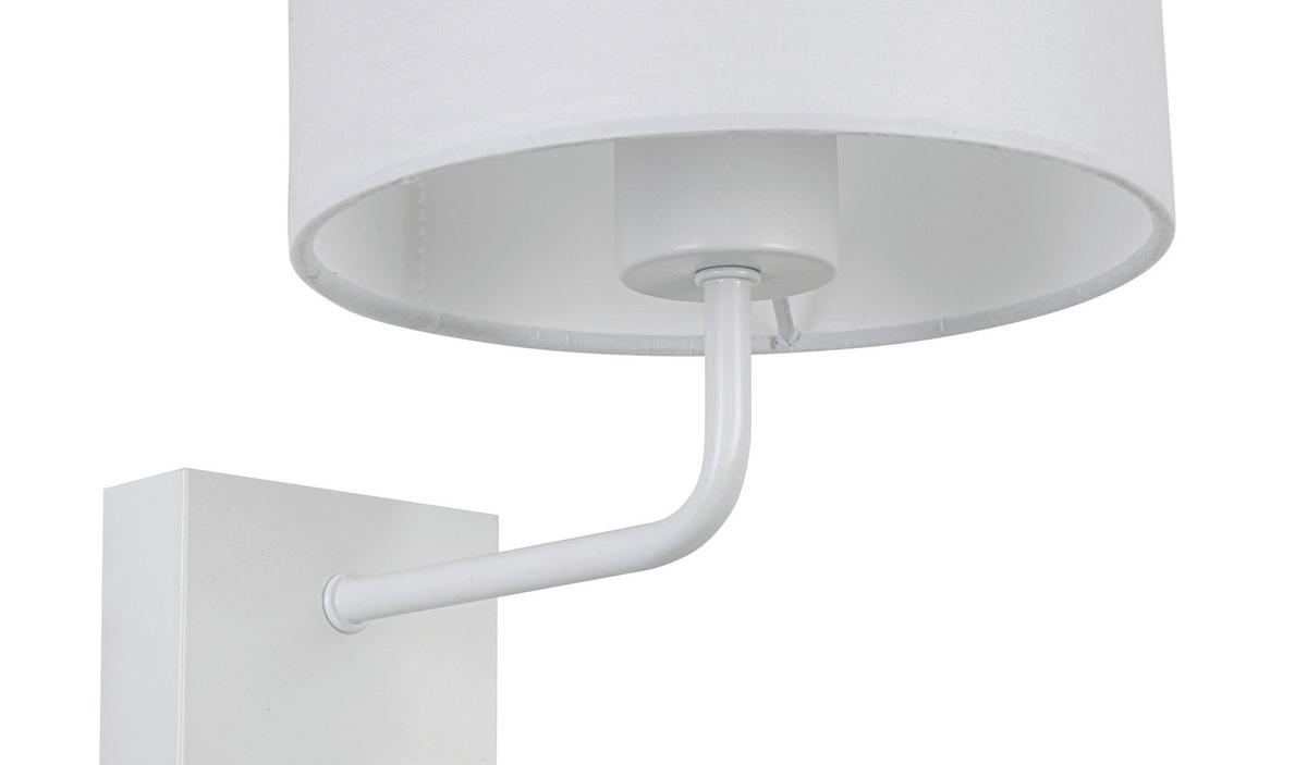 Wandleuchte Douple Weiss max. 28 Watt - Weiss, Konventionell, Kunststoff/Textil (31/18/33cm) - Mömax