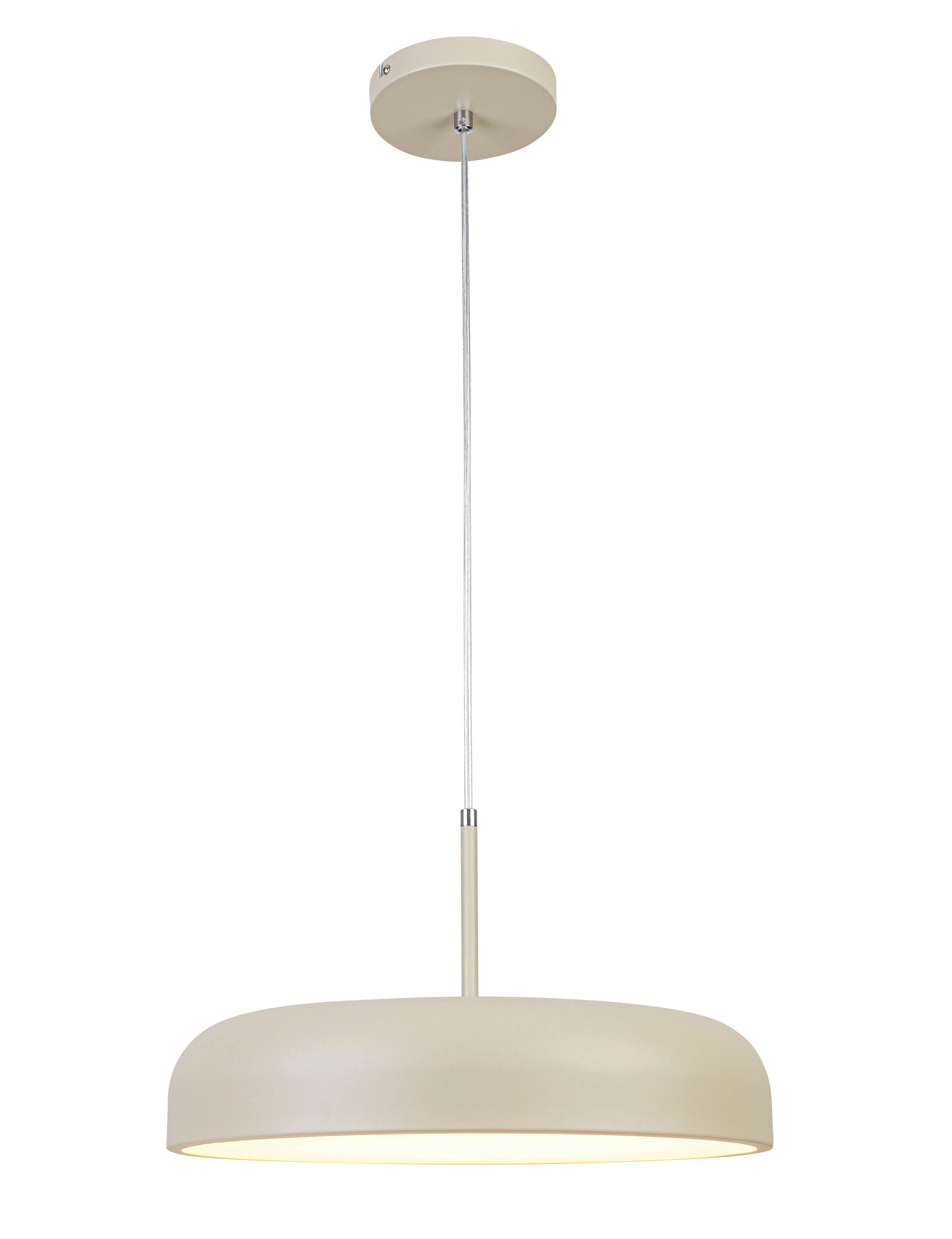 LED-HÄNGLAMPA MIKE - vit/sandfärgad, Modern, metall/plast (40/40/130cm) - Mömax