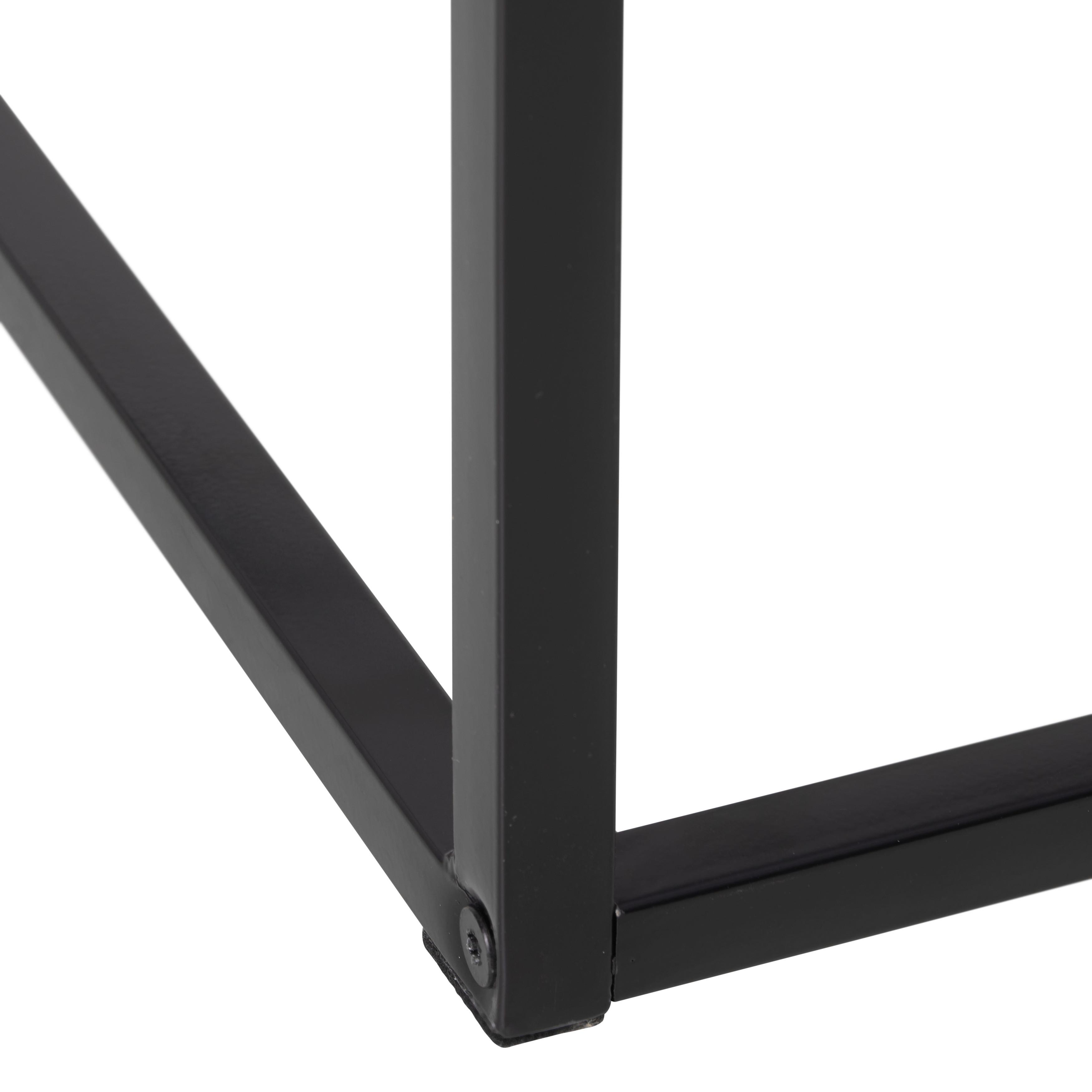SOFFBORD KUBO -BASED- - svart, Modern, metall/glas (60/60/38cm) - Based